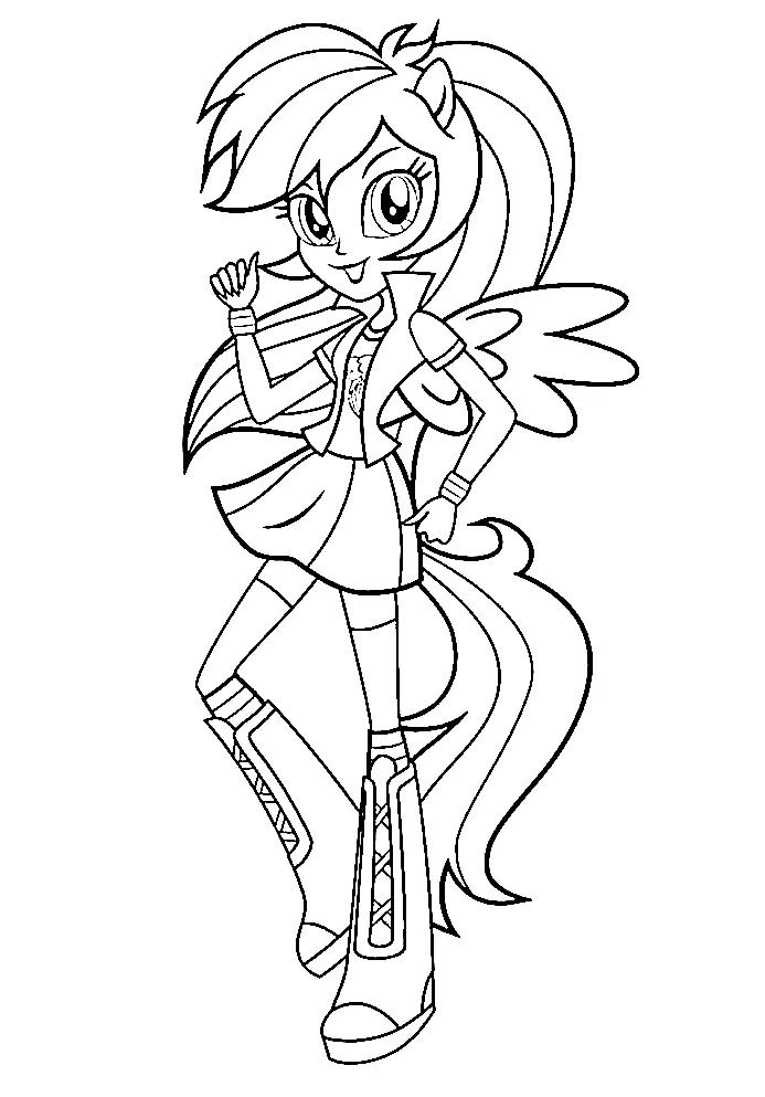 Equestria Girls Coloring Pages 55
