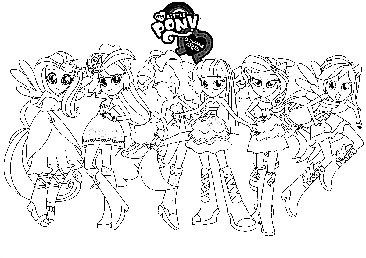 Equestria Girls Coloring Pages 9