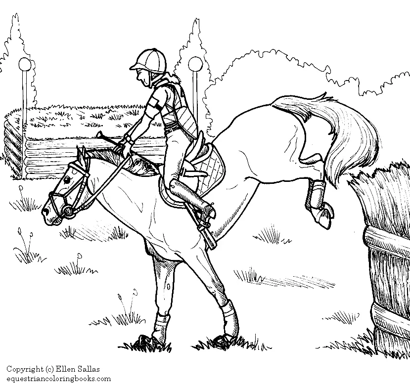 Desenhos de Equestrian Sports Coloring Pages 4