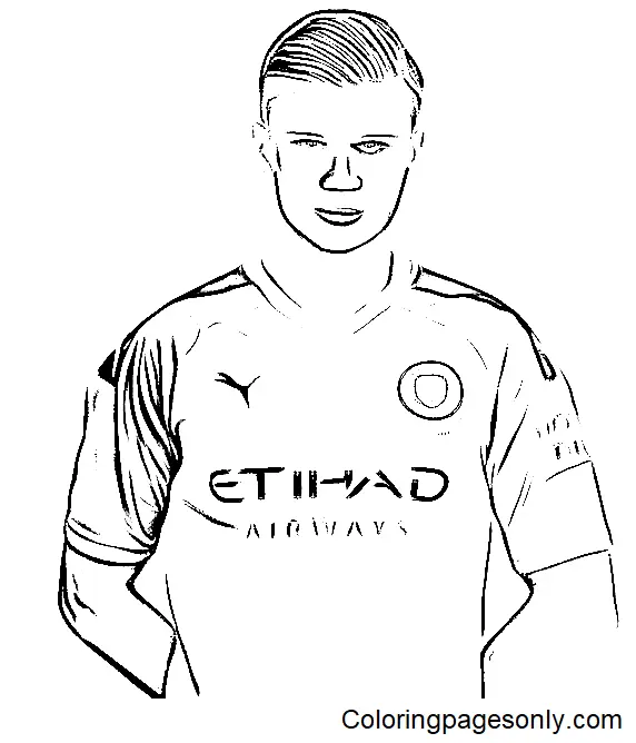 Erling Haaland Para Colorear 10