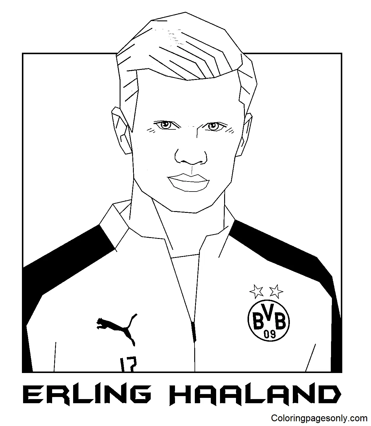 Erling Haaland Para Colorear 14