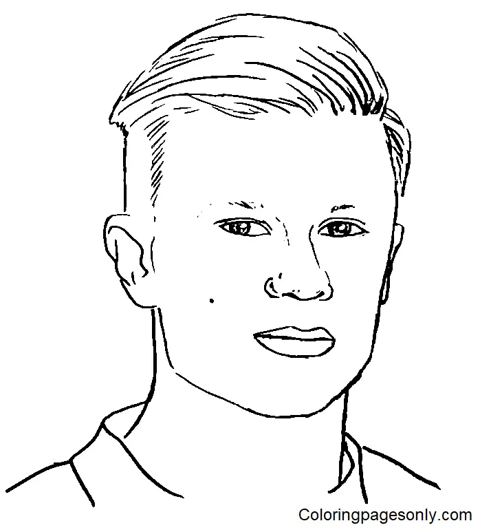 Erling Haaland Para Colorear 15