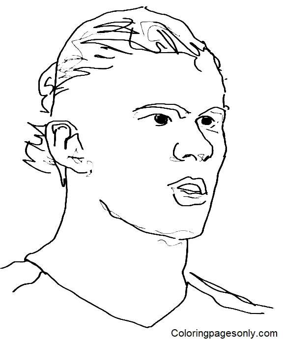 Erling Haaland Para Colorear 16