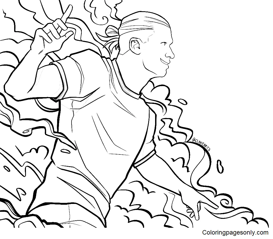 Erling Haaland Para Colorear 18