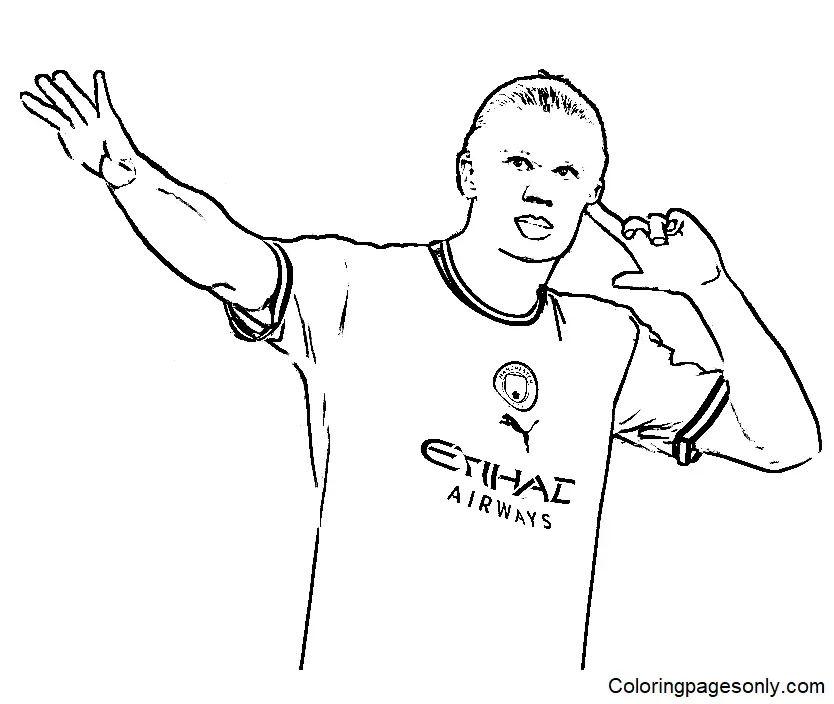Erling Haaland Para Colorear 2