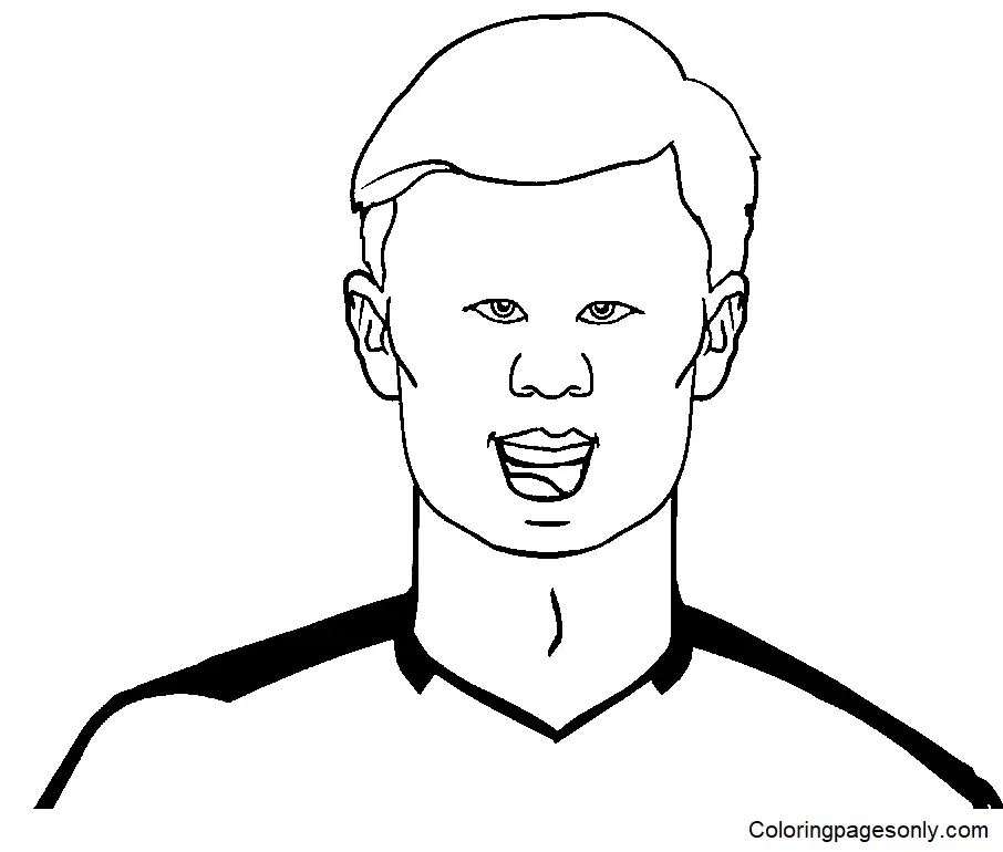 Erling Haaland Para Colorear 24