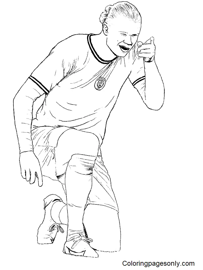 Erling Haaland Para Colorear 4