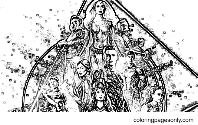 Eternals Para Colorear 8