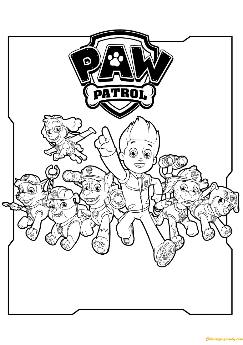 Paw Patrol Everest Para Colorear 14