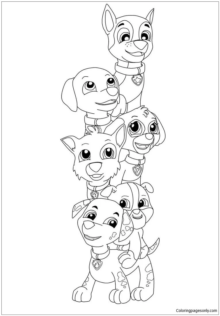 Paw Patrol Everest Para Colorear 16
