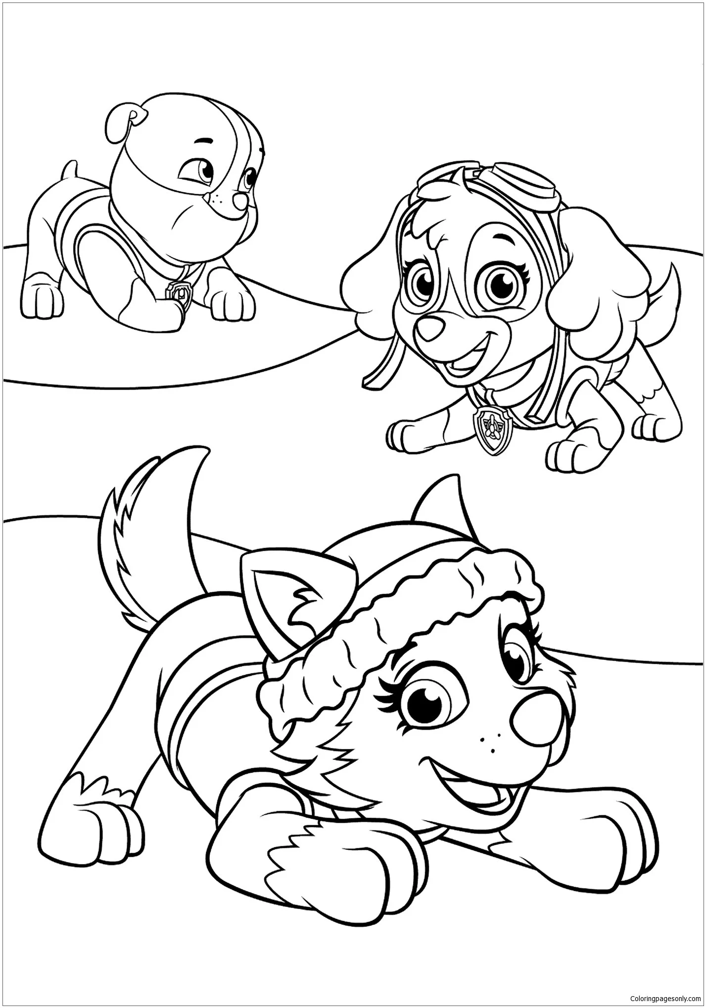 Paw Patrol Everest Para Colorear 17