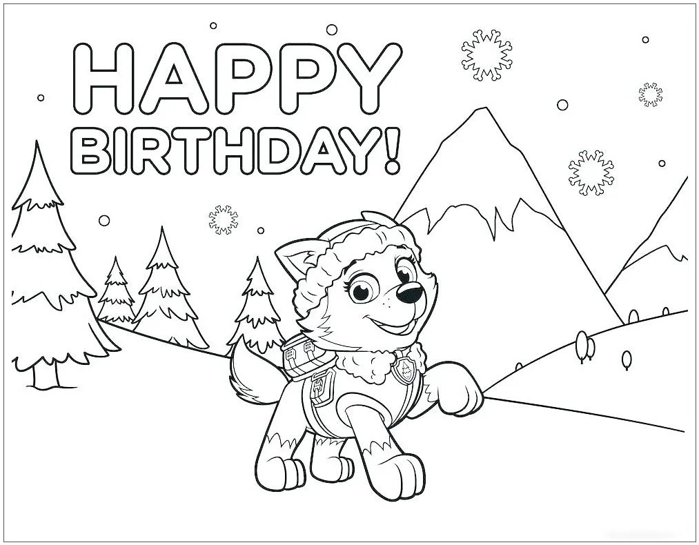 Paw Patrol Everest Para Colorear 21
