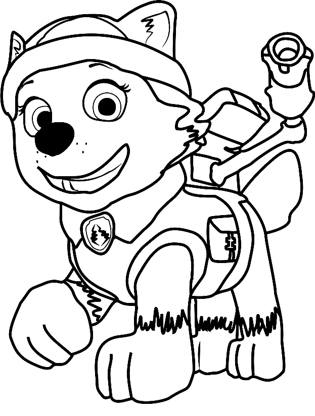 Paw Patrol Everest Para Colorear 6