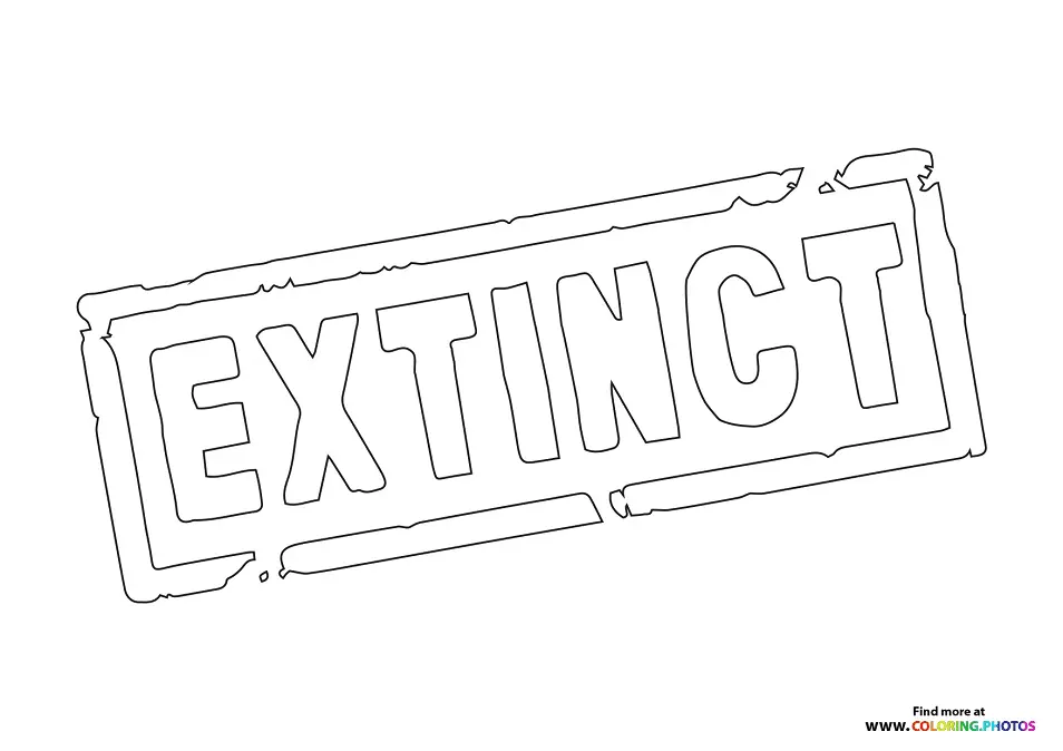Extinct Coloring Pages 5