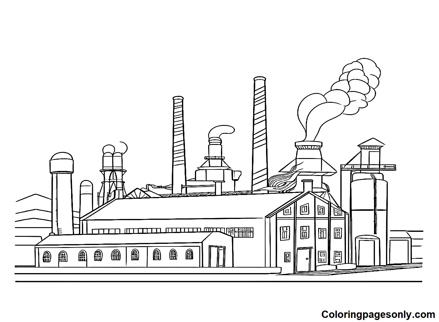Desenhos de Fabrica Para Colorir 15