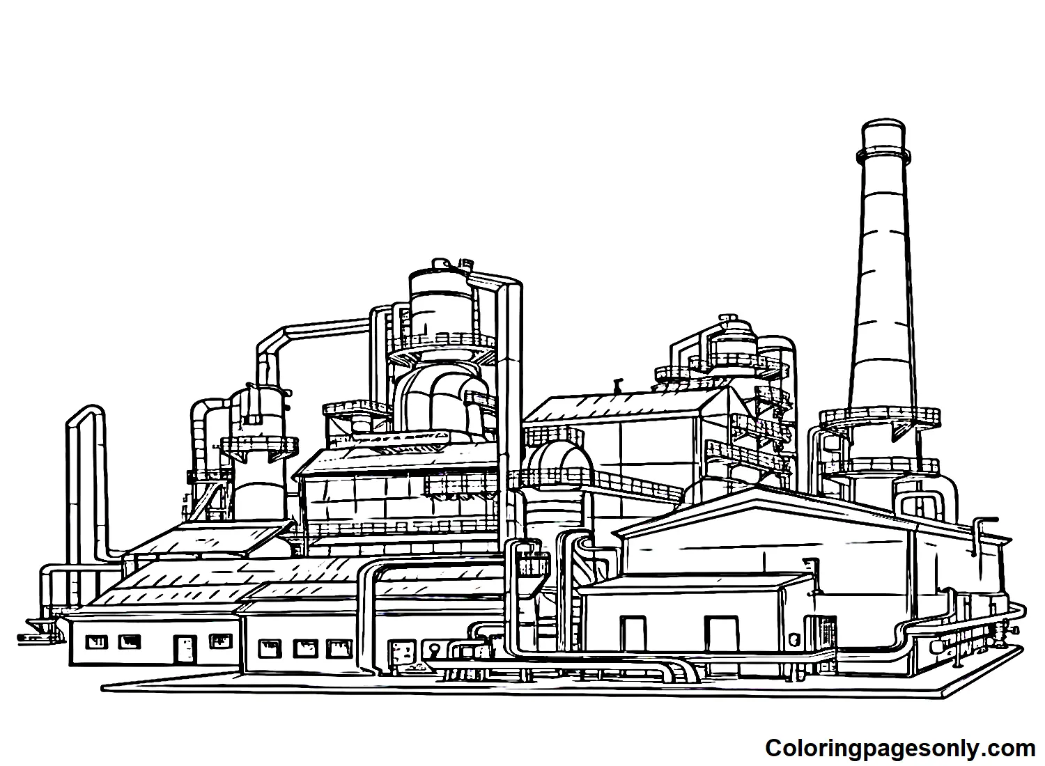 Desenhos de Fabrica Para Colorir 2