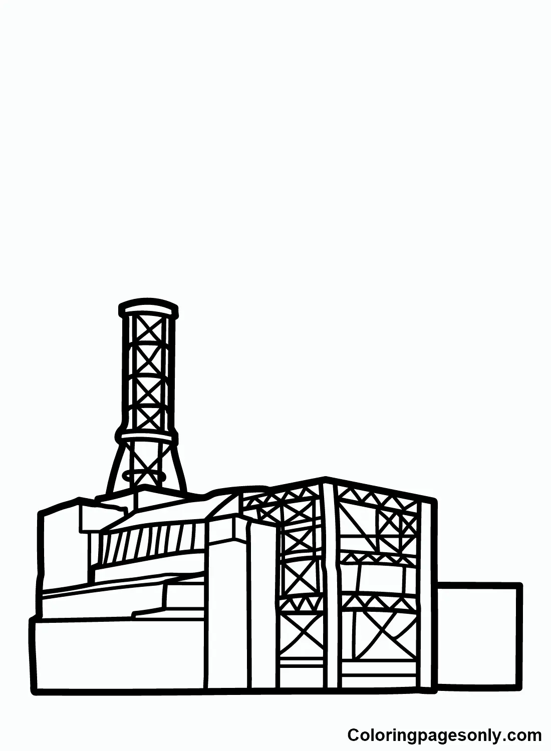 Desenhos de Fabrica Para Colorir 5