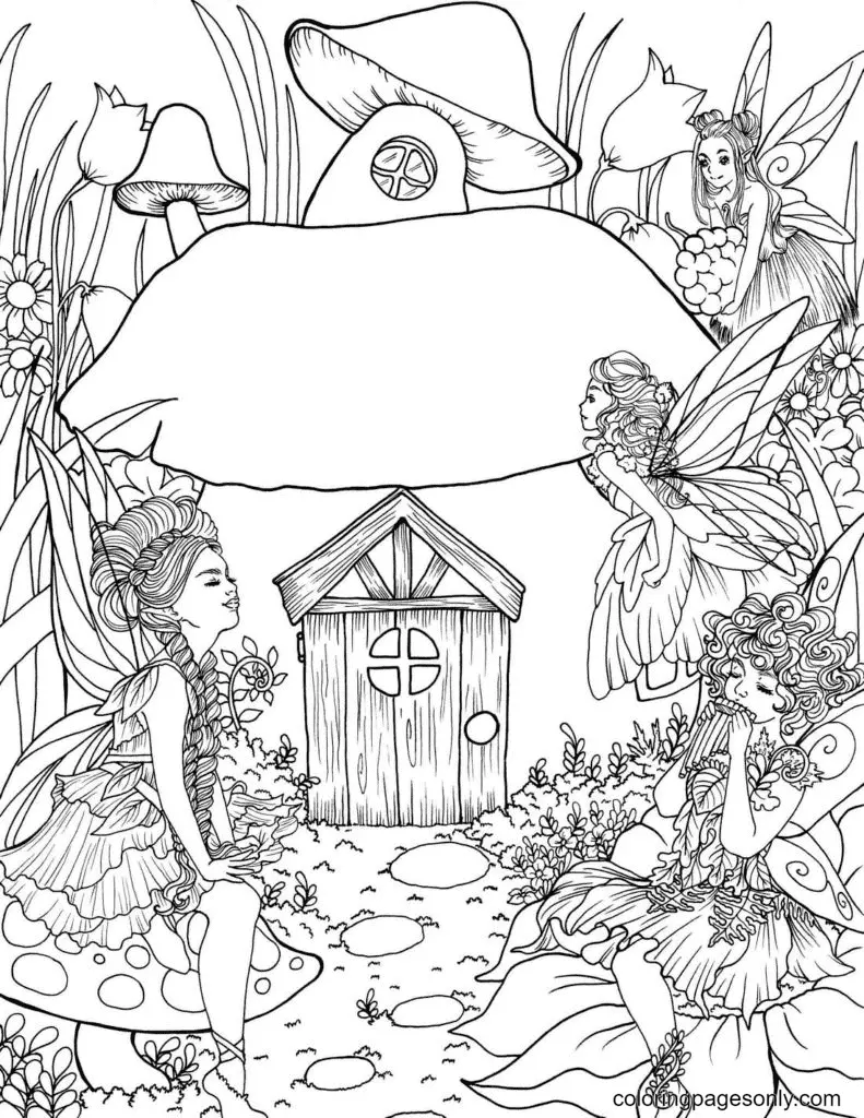 Fairy Coloring Pages 10