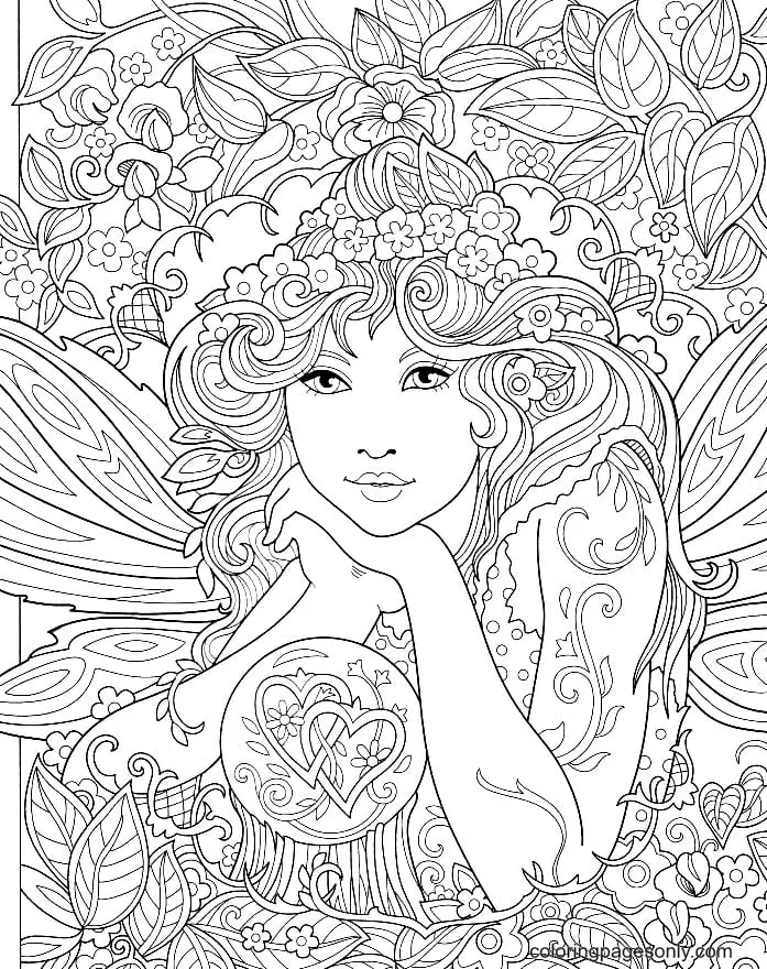 Fairy Coloring Pages 12
