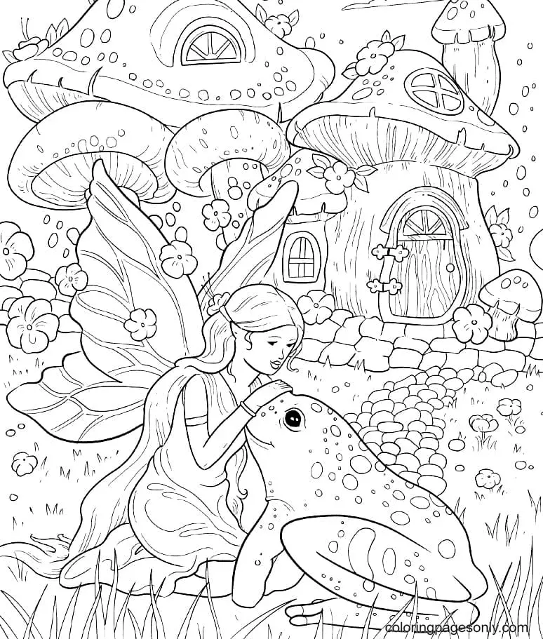Fairy Coloring Pages 14
