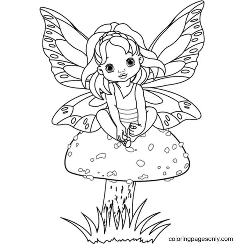 Fairy Coloring Pages 19