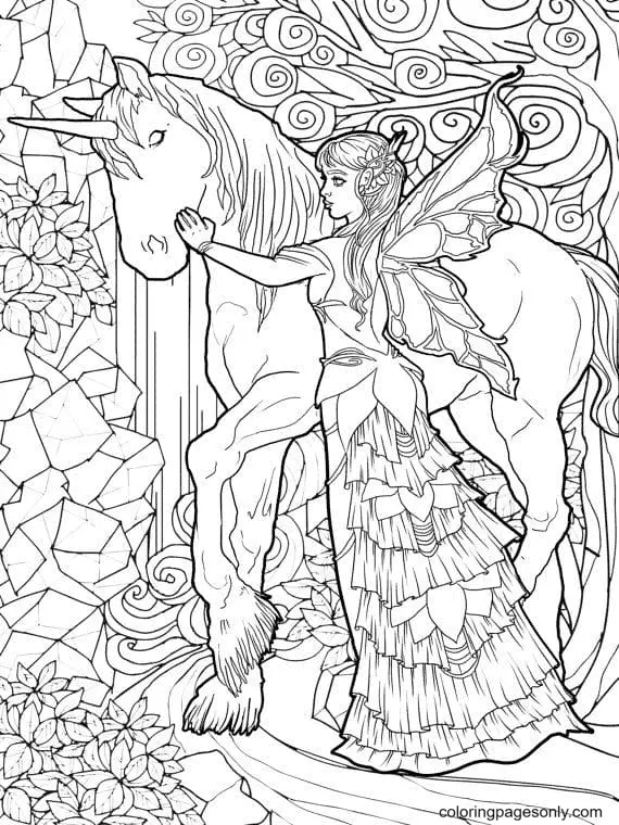 Fairy Coloring Pages 2