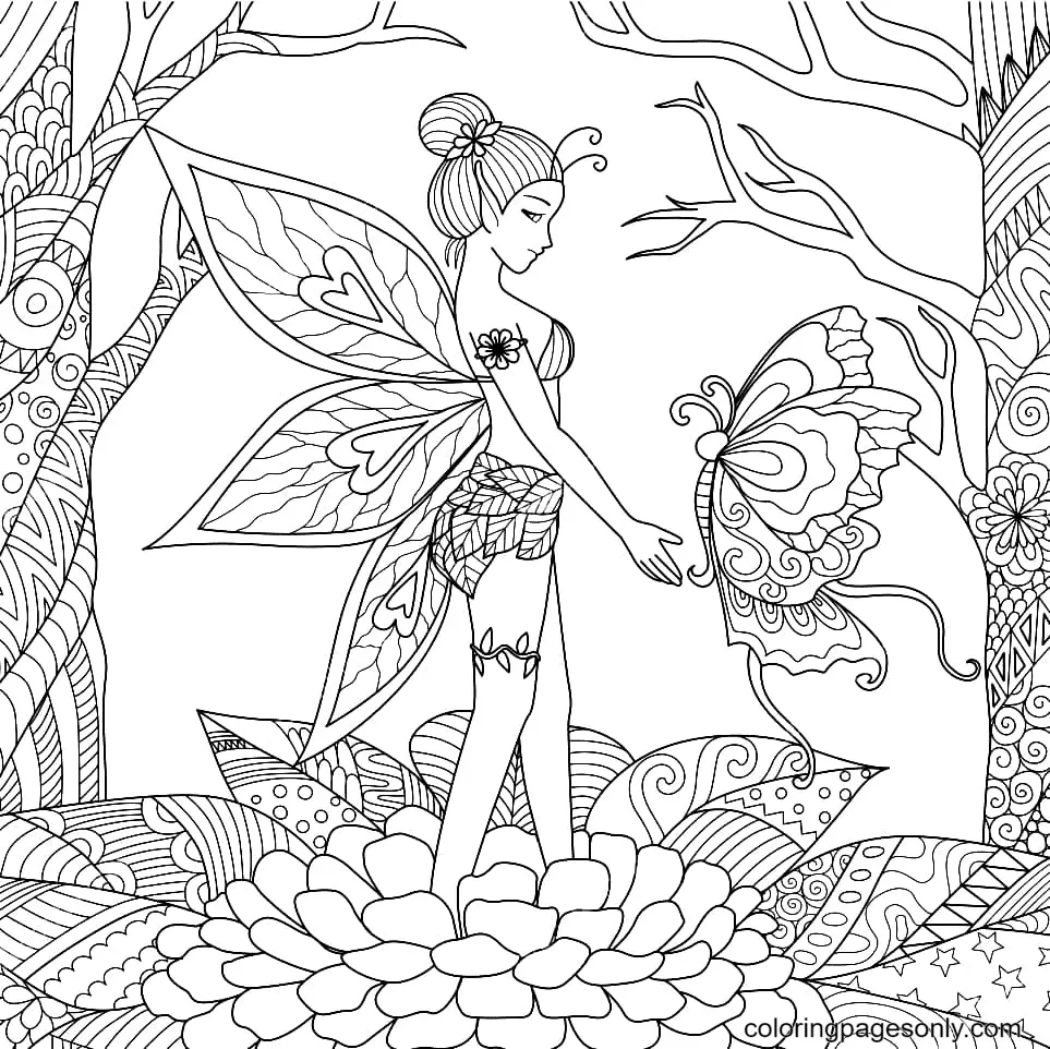 Fairy Coloring Pages 24