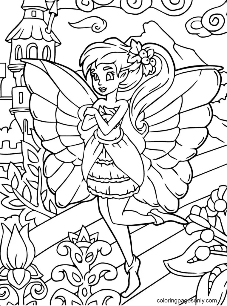 Fairy Coloring Pages 25