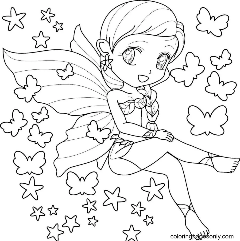 Fairy Coloring Pages 31
