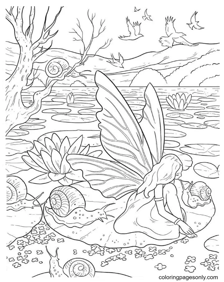 Fairy Coloring Pages 39