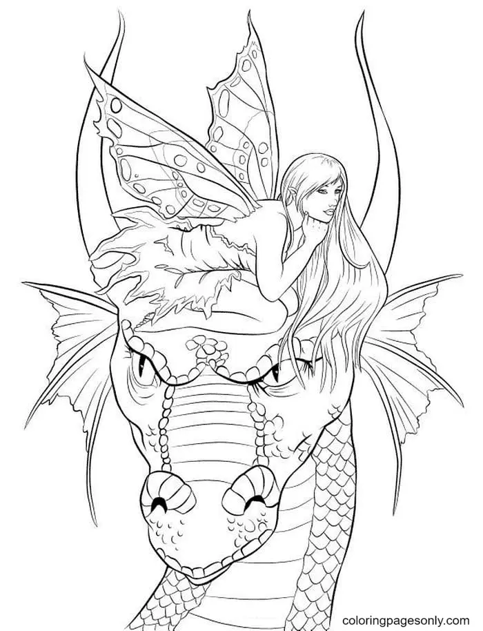 Fairy Coloring Pages 6