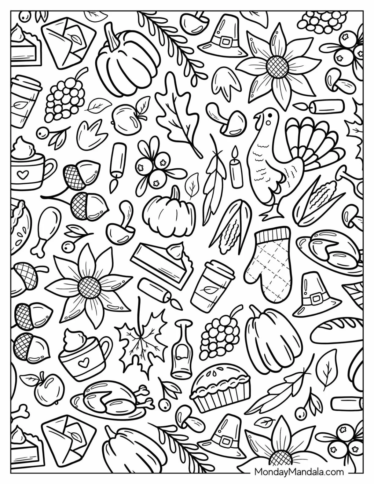 Outono adulto Para Colorir 14