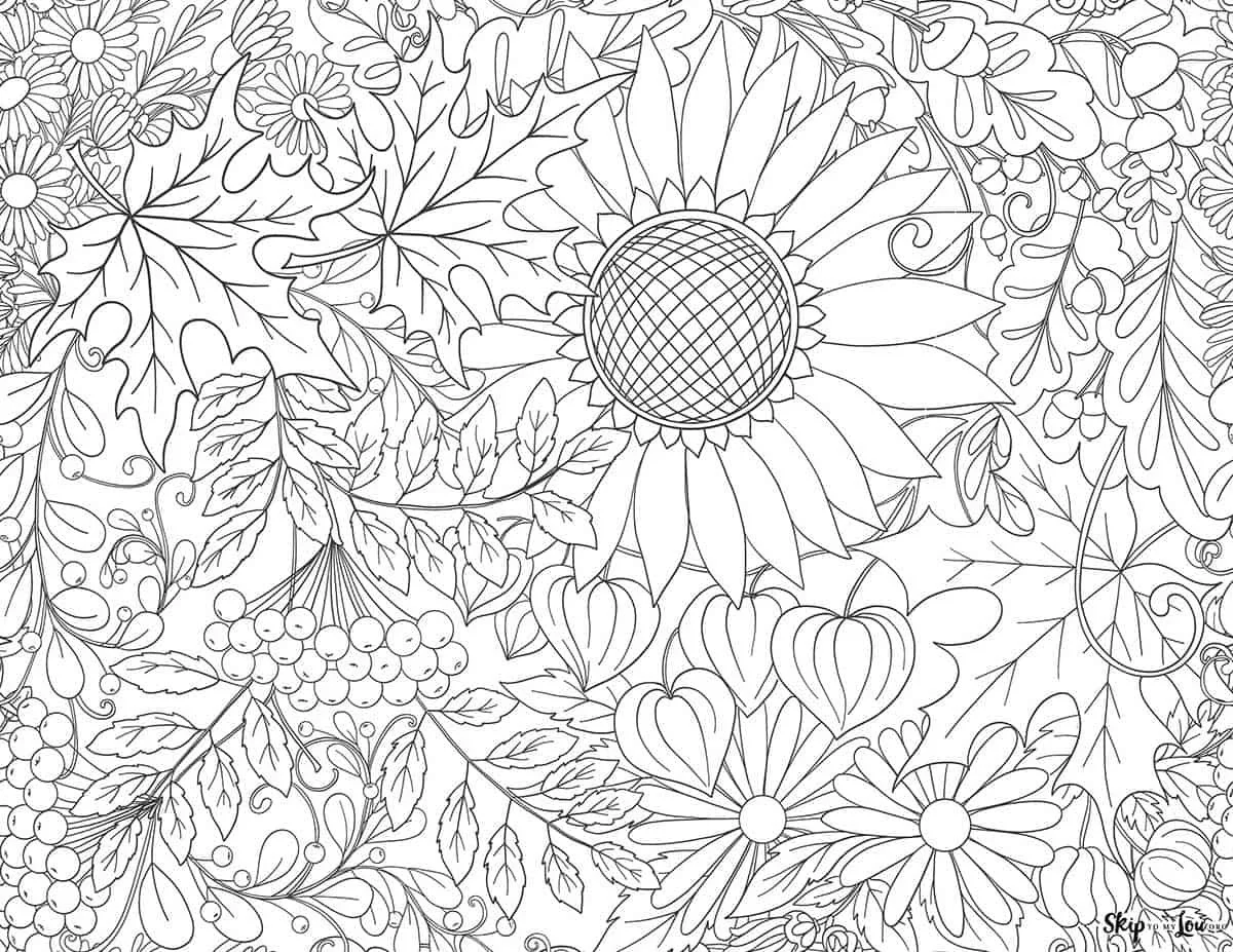 Outono adulto Para Colorir 17