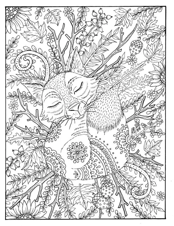 Outono adulto Para Colorir 5