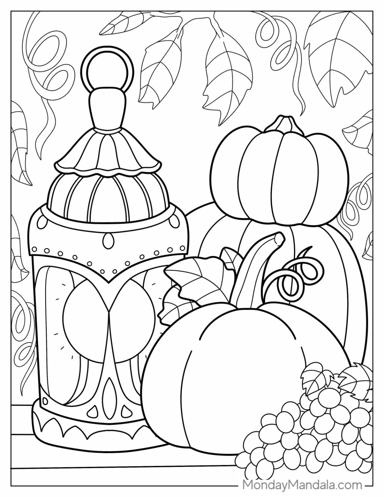 Outono adulto Para Colorir 9