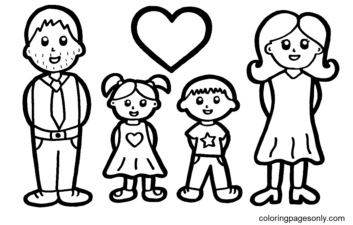 Family Coloring Pages 1