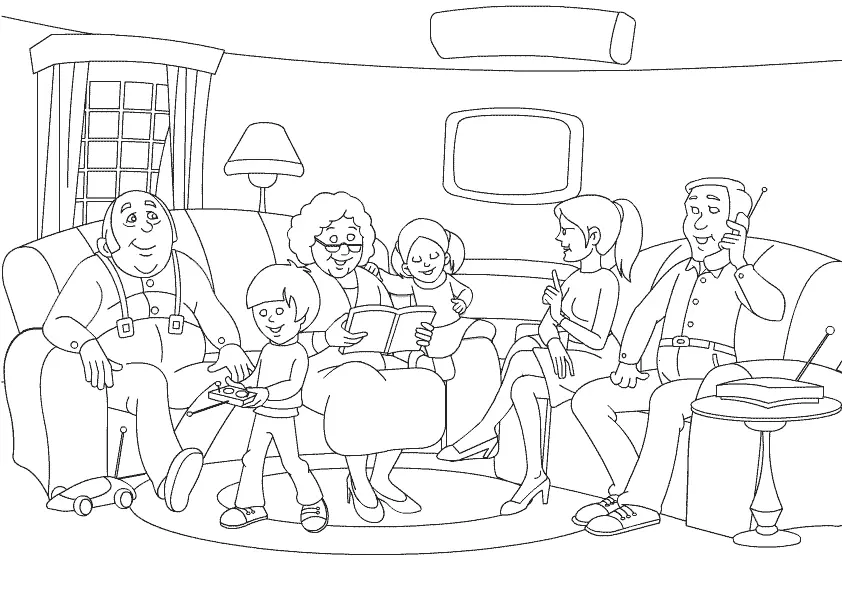 Family Coloring Pages 11