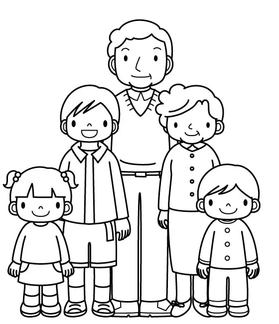 Family Coloring Pages 7