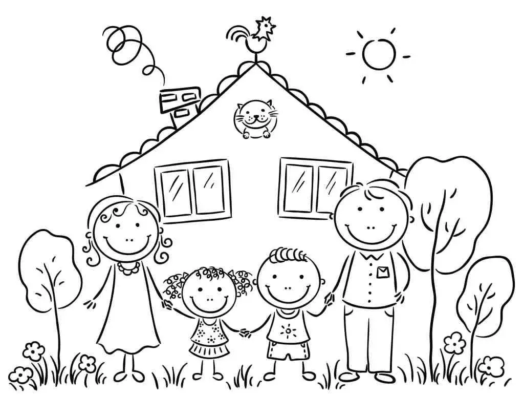 Family Coloring Pages 8