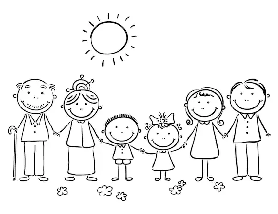 Family Coloring Pages 9