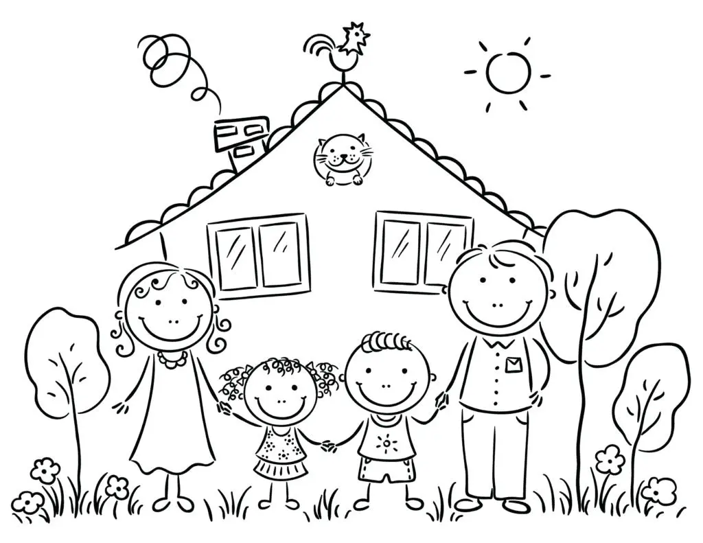 Familientag Ausmalbilder 5