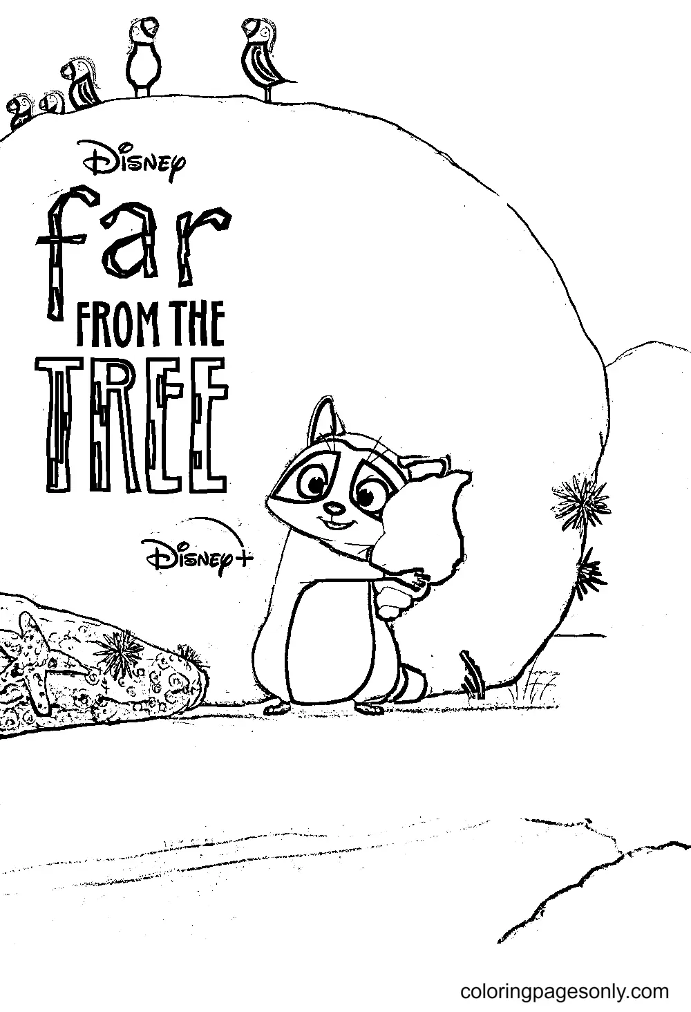 Lejos Del arbol Para Colorear 11