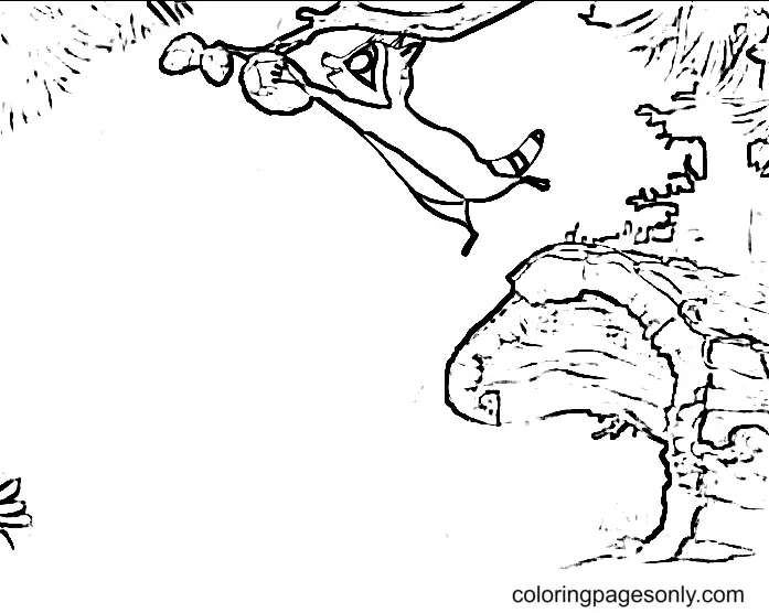 Lejos Del arbol Para Colorear 16