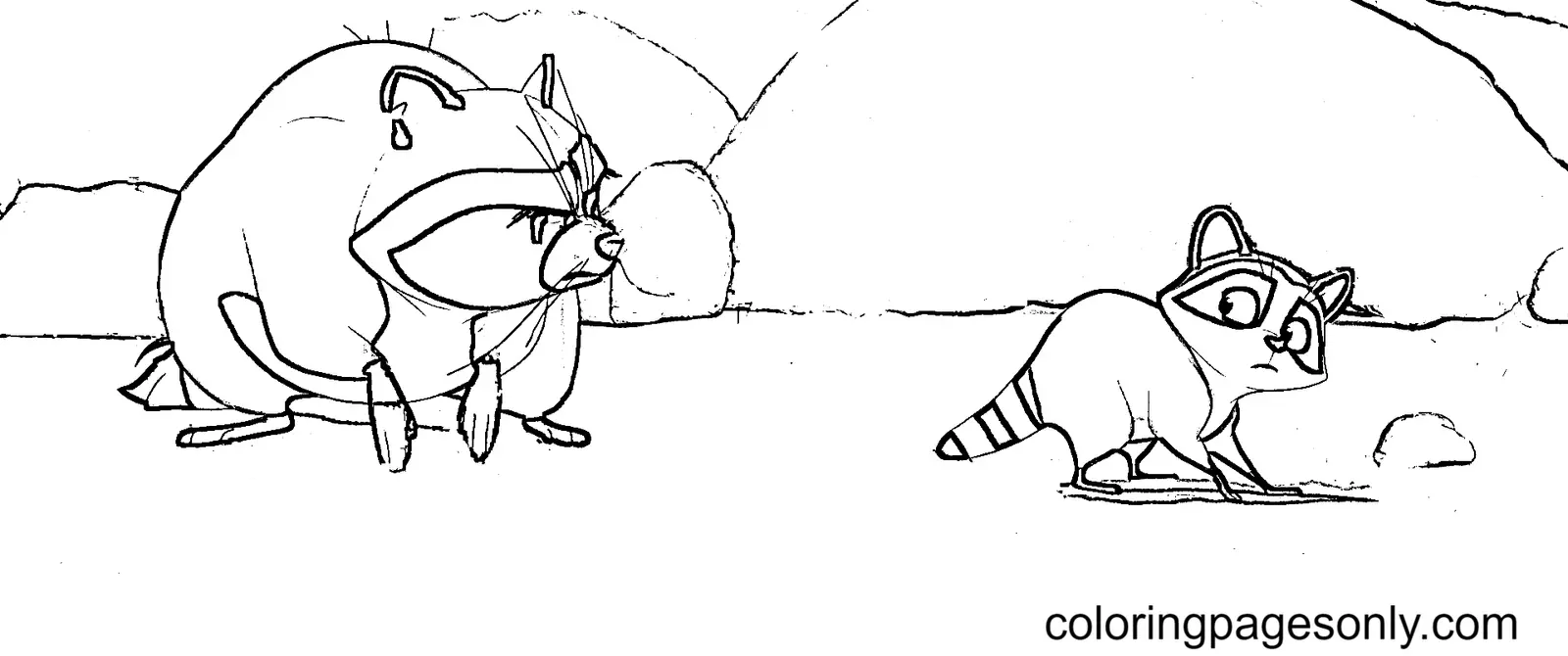 Lejos Del arbol Para Colorear