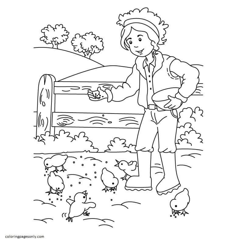 Farm Animal Coloring Pages 17