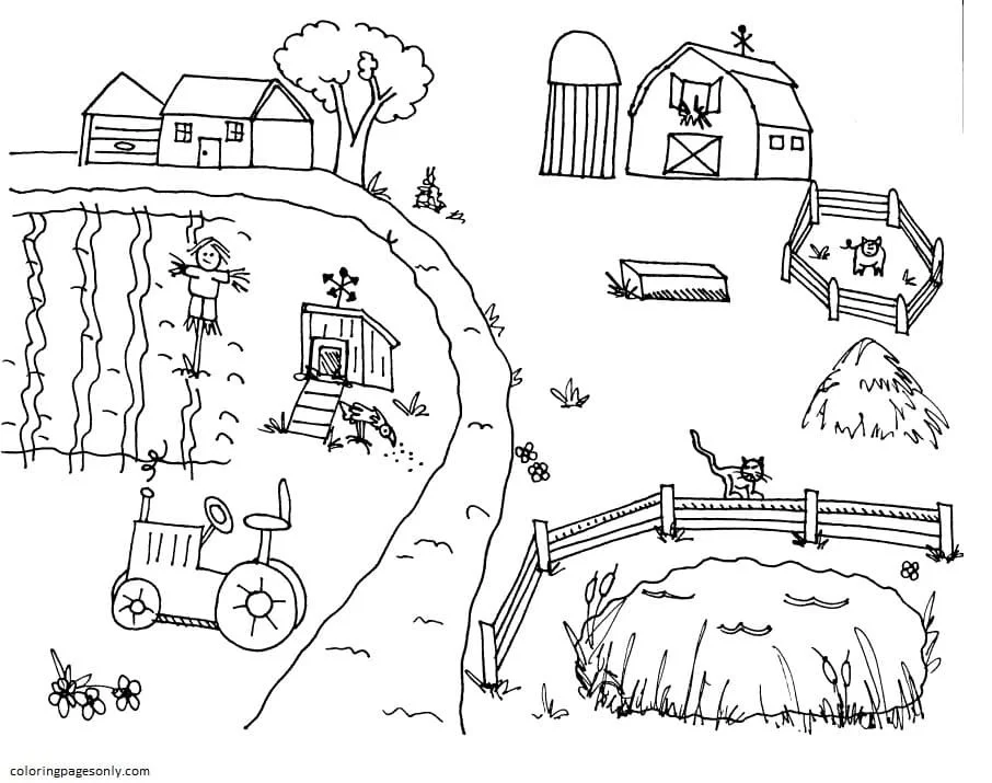 Farm Animal Coloring Pages 19