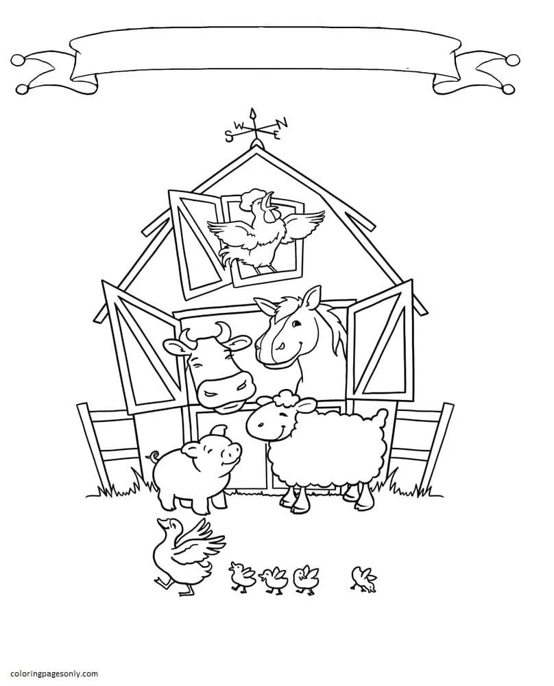 Farm Animal Coloring Pages 31