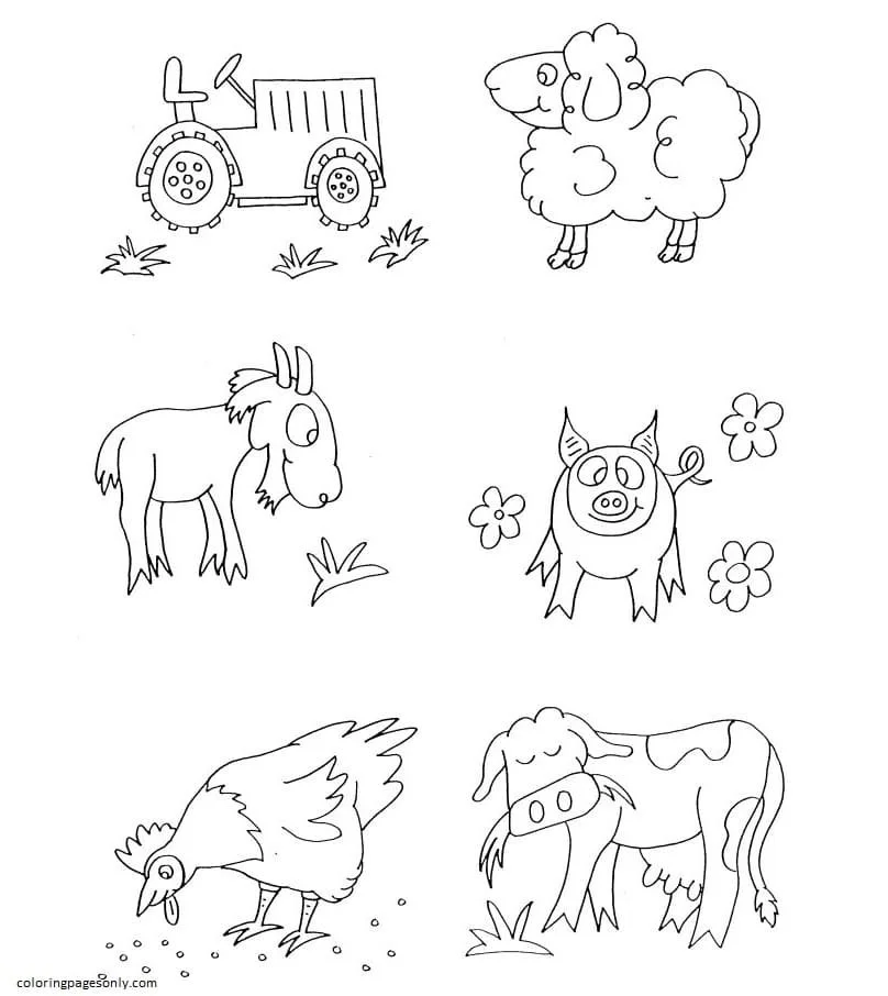 Farm Animal Coloring Pages 43