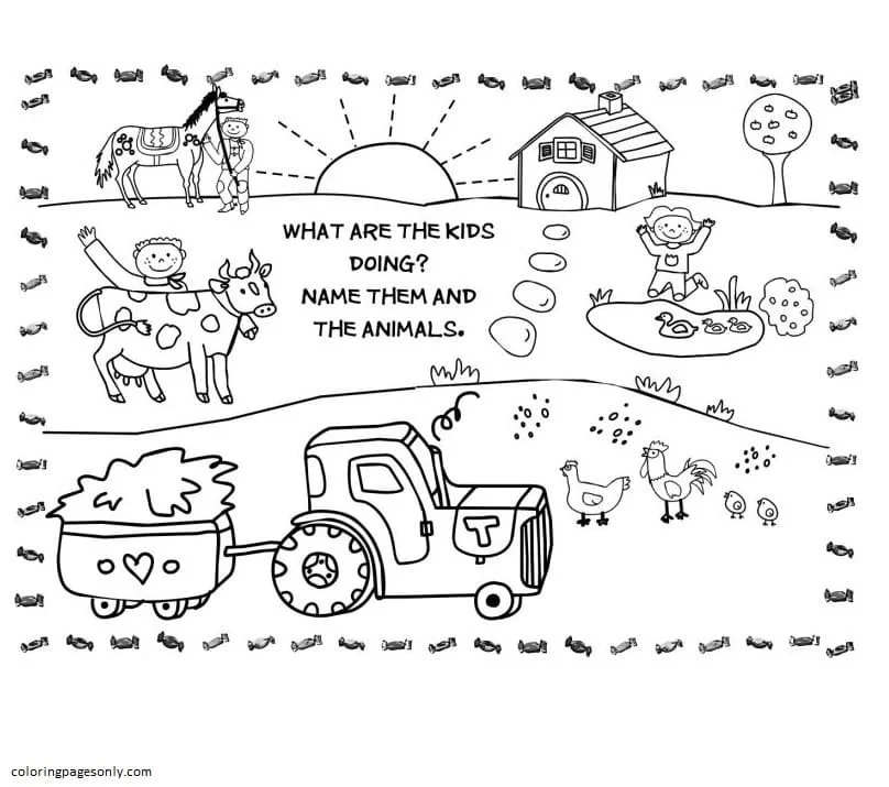 Farm Animal Coloring Pages 48