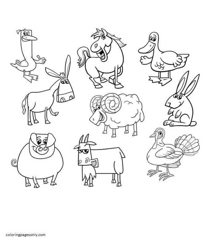 Farm Animal Coloring Pages 49